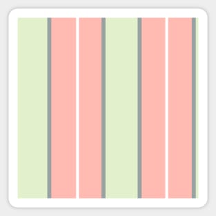 Pattern of pastel pink and pastel greeb stripes Sticker